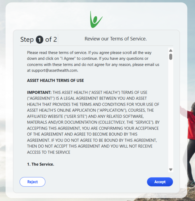 Login Step 1 of 2